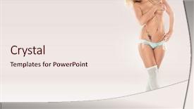  Presentation with sexy santa woman red - Beautiful presentation theme featuring strip tease - sexy topless blonde woman backdrop and a sky blue colored foreground