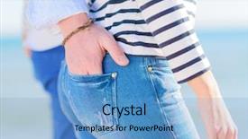  Presentation with people helping each teamwork couple - Colorful PPT theme enhanced with stripe bottom - couple hands in each other backdrop and a teal colored foreground