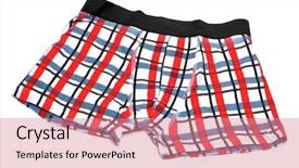  Presentation with boxer - Colorful slides enhanced with stripe bottom - patterned boxer briefs backdrop and a  colored foreground