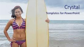  Presentation with stripe - Audience pleasing theme consisting of stripe bottom - portrait of a smiling young backdrop and a  colored foreground