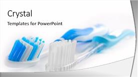  Presentation with tooth brush - Beautiful presentation featuring stripe bottom - two tooth brushes backdrop and a white colored foreground