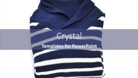  Presentation with blue - Amazing PPT theme having striped-blue-and-white-sweater backdrop and a ocean colored foreground