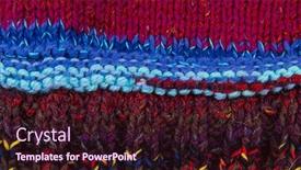  Presentation with red blue yellow - Beautiful PPT layouts featuring striped-colorful-wool-texture-handmade backdrop and a wine colored foreground