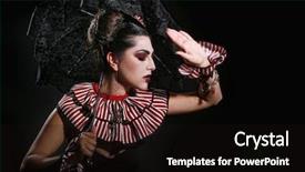  Presentation with lighting - Colorful PPT theme enhanced with striped fashion with dramatic lighting backdrop and a wine colored foreground