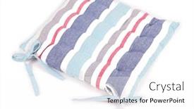  Presentation with white - Colorful presentation design enhanced with striped-pillow-isolated-on-white backdrop and a white colored foreground