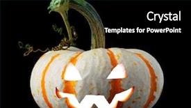  Presentation with black jack - Beautiful presentation theme featuring striped pumpkin jack-o-lantern backdrop and a  colored foreground