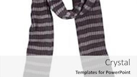  Presentation with wool - Presentation design featuring striped wool scarf isolated on white background background and a white colored foreground