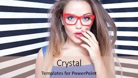  Presentation with beauty - Theme consisting of stripy background beauty and fashion background and a lemonade colored foreground