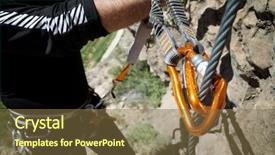  Presentation with route 66 - Colorful slide deck enhanced with strive - climbing a ferrata route backdrop and a tawny brown colored foreground