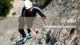  Presentation with route - Cool new PPT theme with strive - climbing a route in calcena backdrop and a  colored foreground