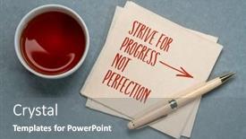  Presentation with personal development - Theme featuring strive-for-progress-not-perfection background and a  colored foreground