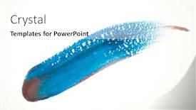  Presentation with watercolor color - Beautiful slide deck featuring stroke-blue-paint-brush-color backdrop and a white colored foreground