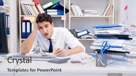  Presentation with busy - Theme with stroke headache - busy frustrated businessman angry background and a  colored foreground