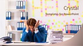  Presentation with stroke - Presentation consisting of stroke headache - young employee suffering from excessive background and a cream colored foreground