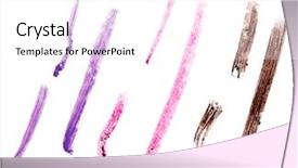  Presentation with eye shadow - PPT theme with stroke of eye shadow pencil background and a white colored foreground