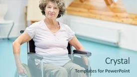  Presentation with rehab clinic - Beautiful theme featuring stroke recovers at the rehab backdrop and a sky blue colored foreground