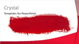  Presentation with paint - Beautiful PPT theme featuring strokes-of-red-paint-isolated backdrop and a white colored foreground