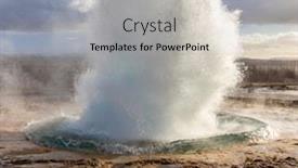  Presentation with hot spring - Theme with strokkur-geysir-hot-spring-eruption background and a light gray colored foreground