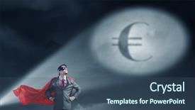  Presentation with super hero dog red - Amazing presentation design having strong and powerful as super backdrop and a ocean colored foreground