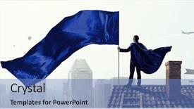  Presentation with super hero - Slides having strong and powerful as super hero mixed media background and a teal colored foreground