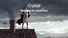  Presentation with super hero - Slide deck having strong and powerful as super background and a dark gray colored foreground