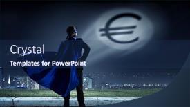  Presentation with super hero - Audience pleasing slide set consisting of strong-and-powerful-as-super backdrop and a ocean colored foreground