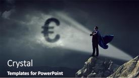  Presentation with super hero - Amazing presentation theme having strong-and-powerful-as-super backdrop and a tawny brown colored foreground