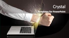  Presentation with strong - Cool new slides with strong arm boxing laptop screen backdrop and a  colored foreground