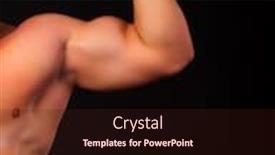  Presentation with strong - Amazing PPT theme having testosterone - strong arm of a male backdrop and a wine colored foreground