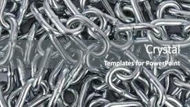  Presentation with supply chain lean - Slide deck enhanced with strong bonds - chain heap - abstract metal background and a gray colored foreground