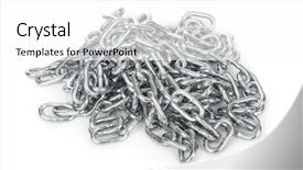  Presentation with 3d isolated t rex head - Colorful slide set enhanced with strong bonds - chain heap isolated on white backdrop and a white colored foreground