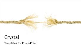  Presentation with rope - Beautiful presentation design featuring strong bonds - frayed rope isolated backdrop and a white colored foreground