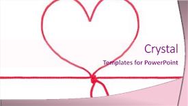  Presentation with shape heart - Theme consisting of strong bonds - heart shape rope background and a pink colored foreground