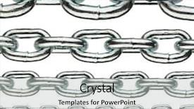  Presentation with chain - Audience pleasing PPT theme consisting of strong bonds - metal chain parts on white backdrop and a light gray colored foreground