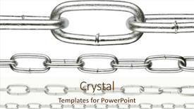  Presentation with spare parts management - Slide deck consisting of strong bonds - metal chain parts on white background and a cream colored foreground