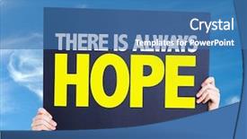  Presentation with god - Amazing PPT theme having strong courageous god - there is always hope card backdrop and a teal colored foreground