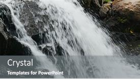  Presentation with current - Presentation design consisting of strong-current-over-the-stones background and a gray colored foreground