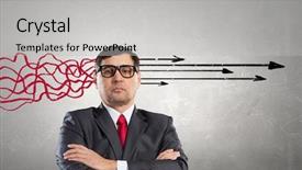  Presentation with decision making - Audience pleasing presentation theme consisting of strong decision making ability backdrop and a light gray colored foreground