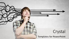  Presentation with decision making - Beautiful PPT theme featuring strong decision making ability backdrop and a light gray colored foreground