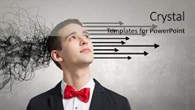  Presentation with decision making - Presentation theme featuring strong decision making ability background and a  colored foreground