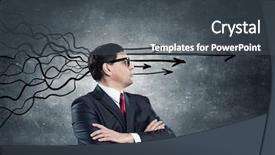  Presentation with decision making - Slide set with strong decision making ability background and a  colored foreground