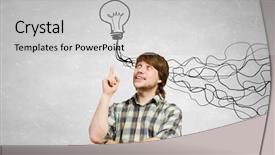  Presentation with decision making - Audience pleasing slide deck consisting of strong decision making ability backdrop and a light gray colored foreground