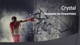  Presentation with challenge - Presentation design enhanced with strong enough to challenge it background and a dark gray colored foreground