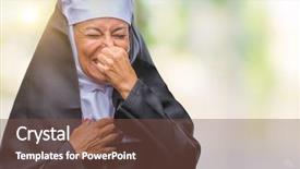  Presentation with catholic faith - Amazing theme having strong faith - middle age senior christian catholic backdrop and a tawny brown colored foreground