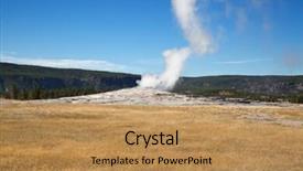  Presentation with faithful - Slides enhanced with strong faith - old faithful geyser after eruption background and a  colored foreground
