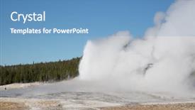  Presentation with faithful - Audience pleasing slides consisting of strong faith - old faithful geyser eruption backdrop and a  colored foreground