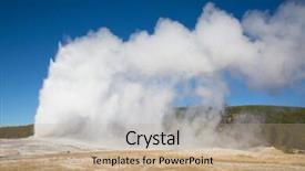  Presentation with faithful - Theme featuring strong faith - old faithful geyser eruption background and a  colored foreground