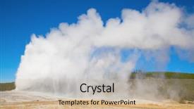  Presentation with faithful - Beautiful theme featuring strong faith - old faithful geyser eruption backdrop and a  colored foreground