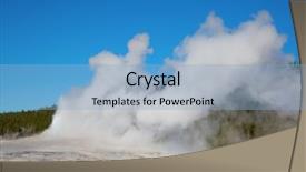  Presentation with faithful - Presentation theme consisting of strong faith - old faithful geyser eruption background and a  colored foreground