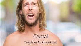  Presentation with long hair man - Audience pleasing slides consisting of strong faith - young handsome shirtless man backdrop and a lemonade colored foreground